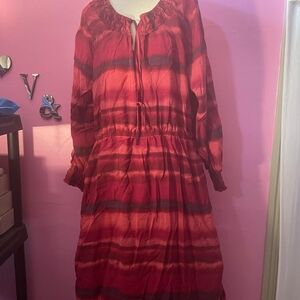 Red Striped Women's Dress
